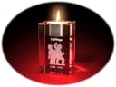 GLASFOTO.COM Teelichthalter Kristallglas mit Innengravur Bild 2