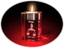 GLASFOTO.COM Teelichthalter Kristallglas mit Sternzeichen Innengravur Bild 2