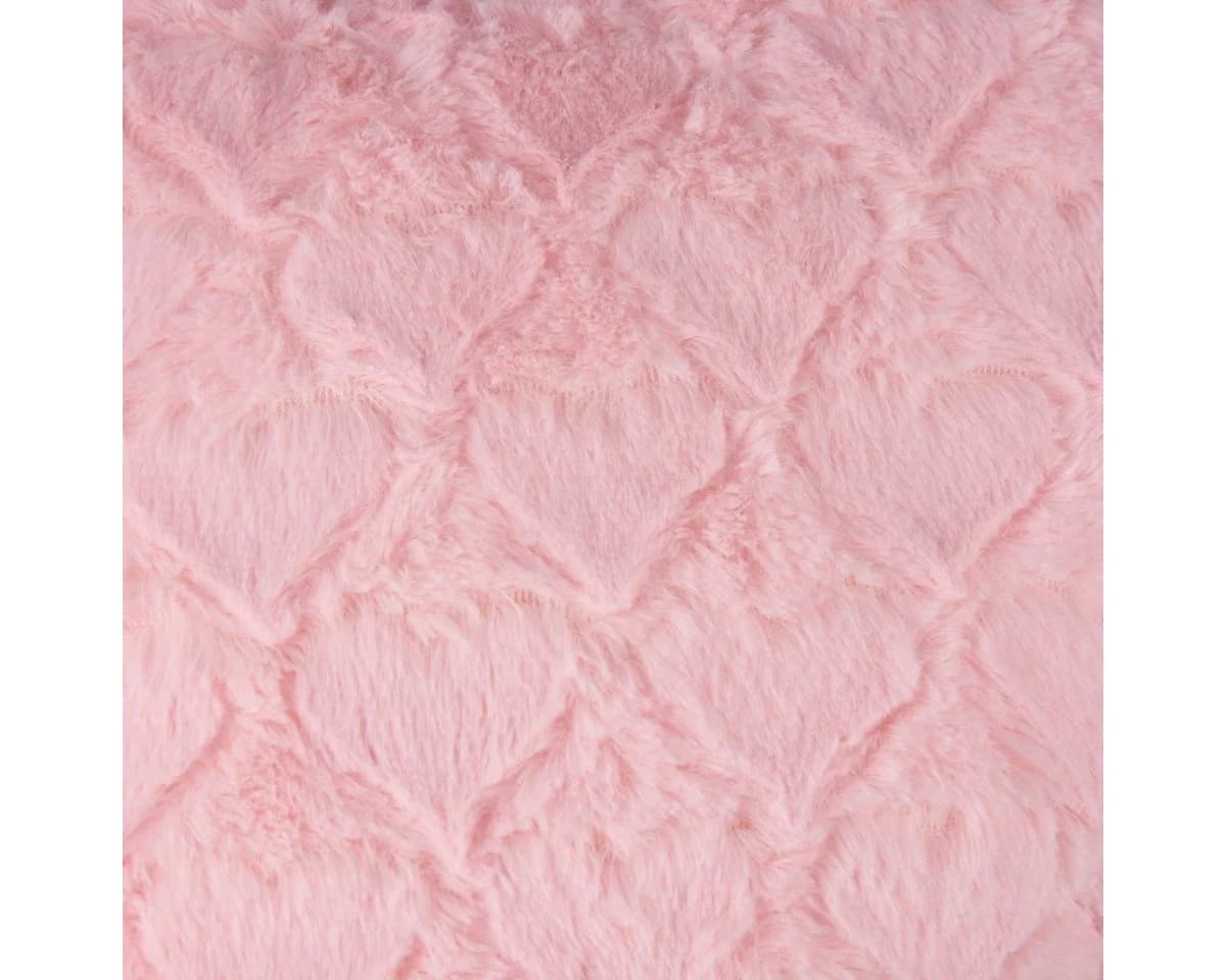 SCHÖNER LEBEN. Fellkissen Magma Deko Kissen Fluffy Herzform rosa