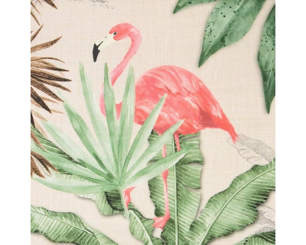 SCHÖNER LEBEN. Dekokissen Kissenhülle Outdoor Palmen Papagei Flamingo beige bunt - Bild 4