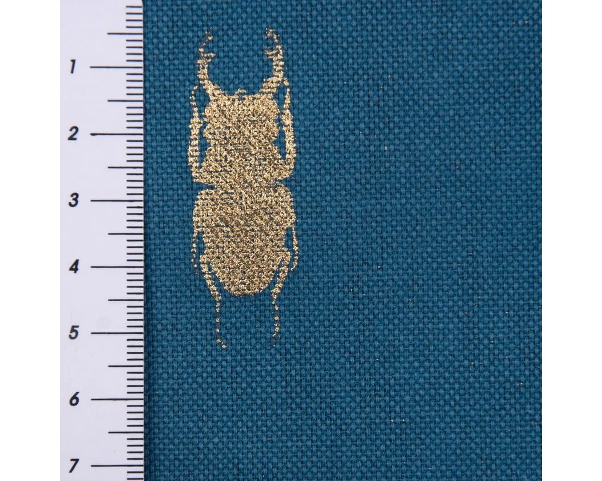 SCHÖNER LEBEN Vorhang Käfer Blau Gold Metallic blickdicht - Bild 5