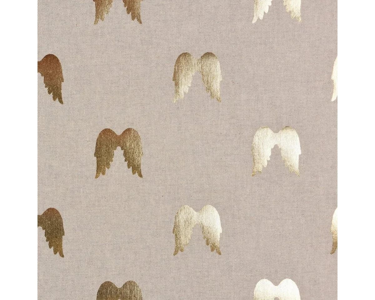 SCHÖNER LEBEN. Dekokissen Kissenhülle Engelsflügel natur gold metallic - Bild 4