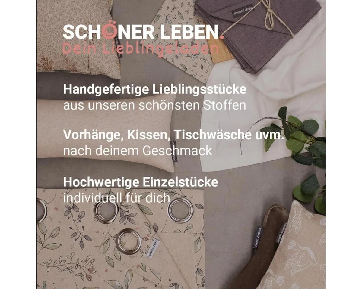 SCHÖNER LEBEN Tischdecke Halbpanama Zitronen natur grün gelb