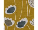 SCHÖNER LEBEN. Kissenhülle Clara Saffron Blumen Senfgelb Ocker Blau Bild 5