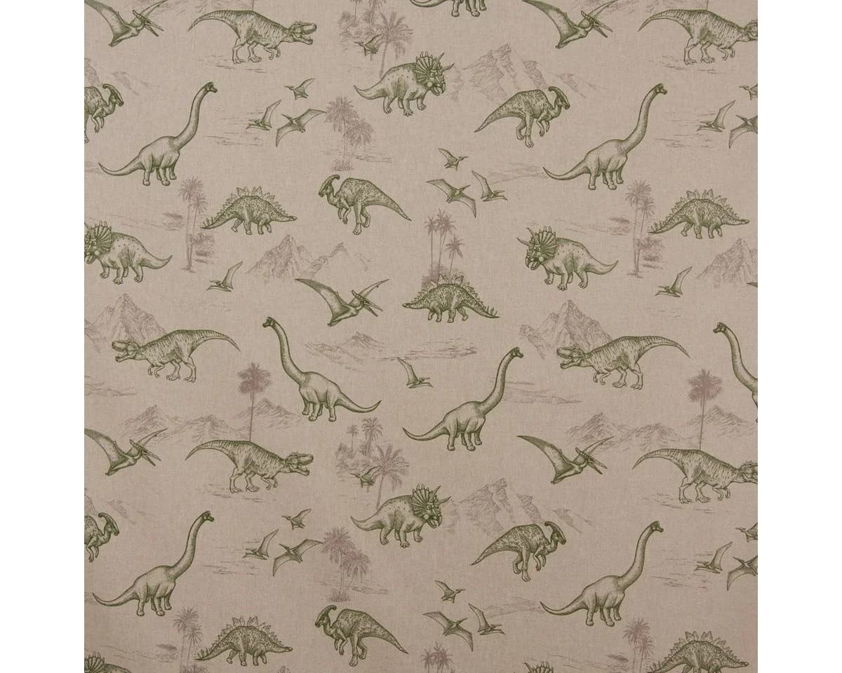 SCHÖNER LEBEN. Dekokissen Kissenhülle Dinosaurier natur grün 30x50cm - Bild 3
