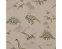 SCHÖNER LEBEN. Dekokissen Kissenhülle Dinosaurier natur grün 30x50cm Bild 4