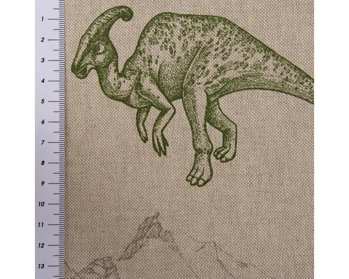 SCHÖNER LEBEN. Dekokissen Kissenhülle Dinosaurier natur grün 30x50cm - Bild 5