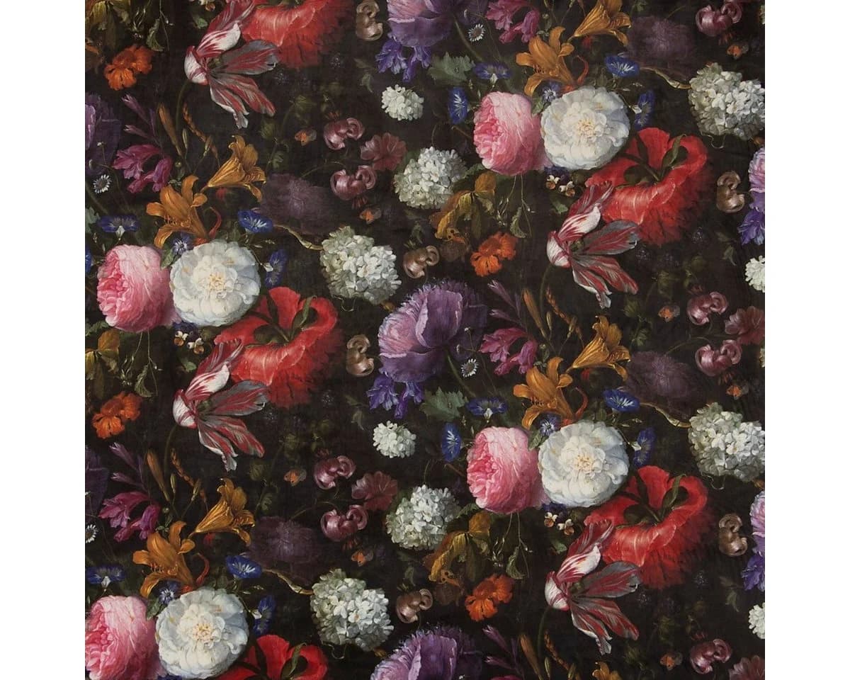 SCHÖNER LEBEN. Dekokissen Kissenhülle Samt Blumen Tulpen Pfingstrosen Grün Bunt - Bild 3