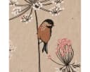 SCHÖNER LEBEN. Vorhang Soft Branch Blüten Gräser Vögel Naturrosa 2, Ösen, Blickdicht, Kunstfaser, Handmade Bild 5