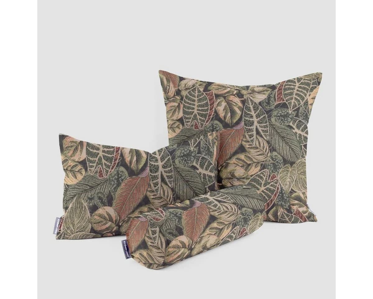SCHÖNER LEBEN. Dekokissen Premium Houseplant Jungle Blätter Grün S