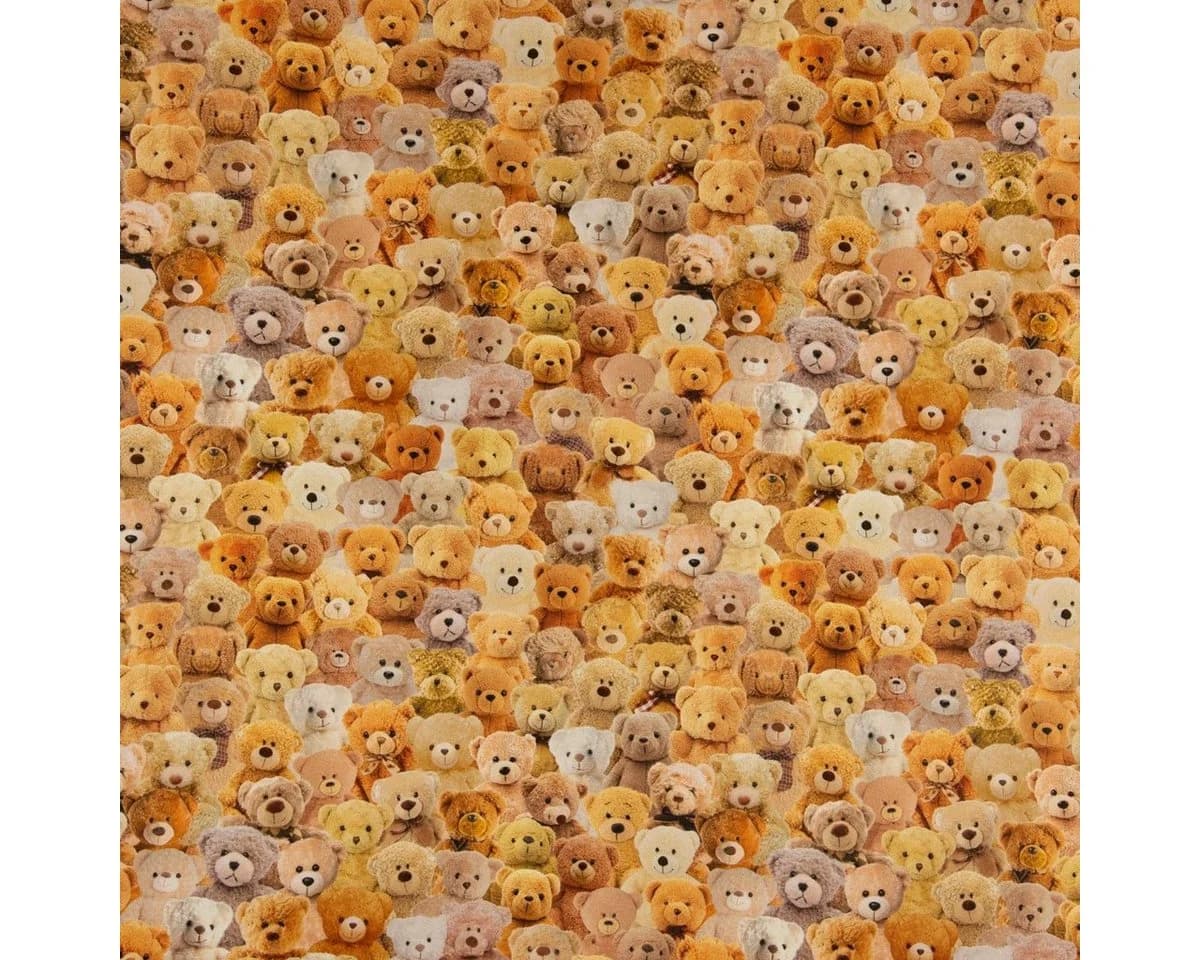 SCHÖNER LEBEN. Dekokissen Kissenhülle Teddybären Beige/Braun - Bild 4