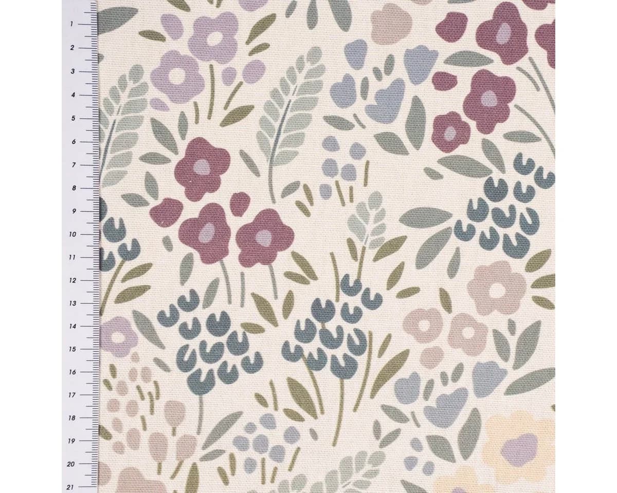 SCHÖNER LEBEN. Tischdecke Digitaldruck Blumenwiese cremeweiß lila - Bild 3