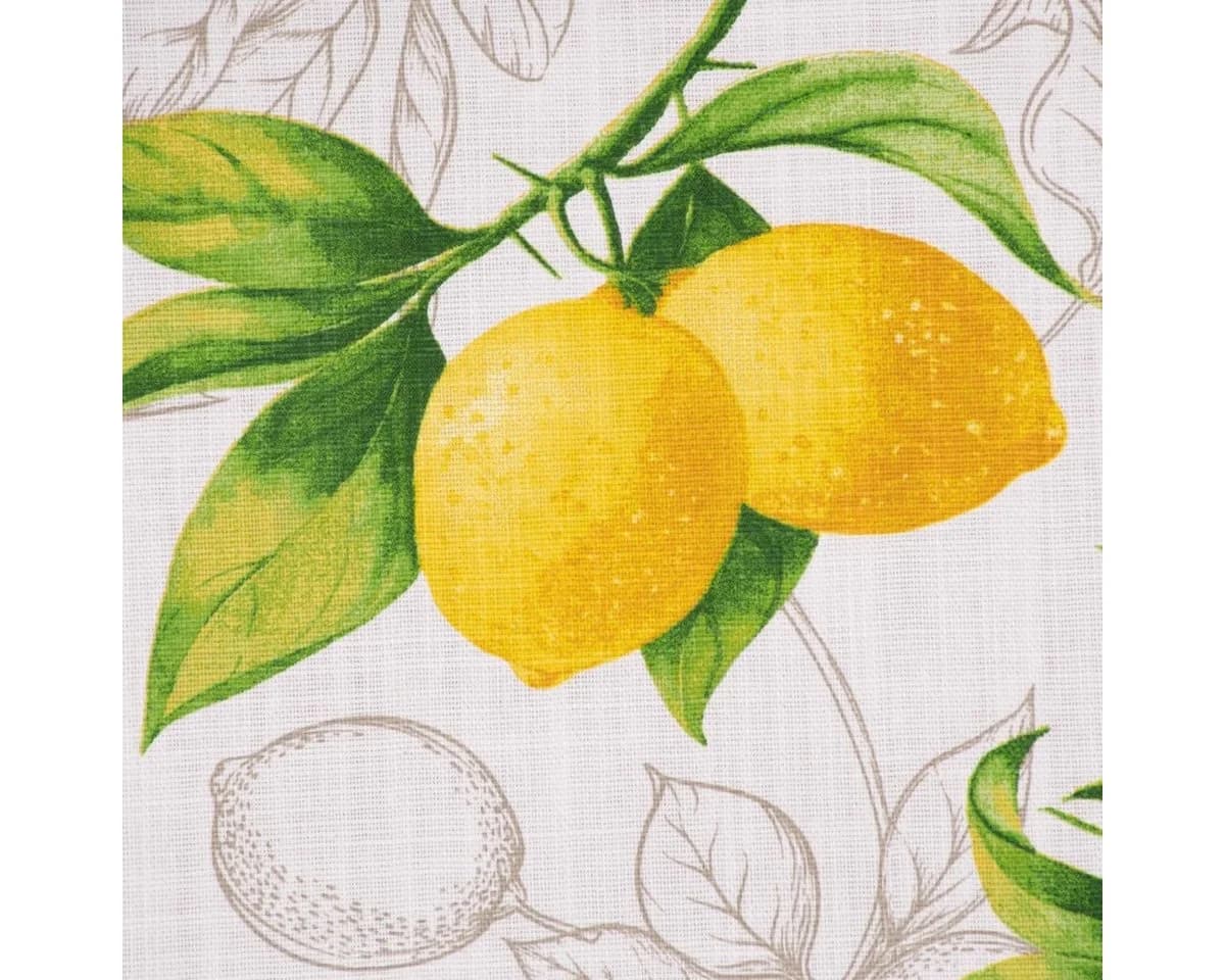 SCHÖNER LEBEN. Dekokissen Kissenhülle Baumwolle Citron Zitronen weiß grün - Bild 4