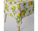 SCHÖNER LEBEN Tischdecke Baumwolle Citron Motiv Weiss Grün Gelb Bild 2