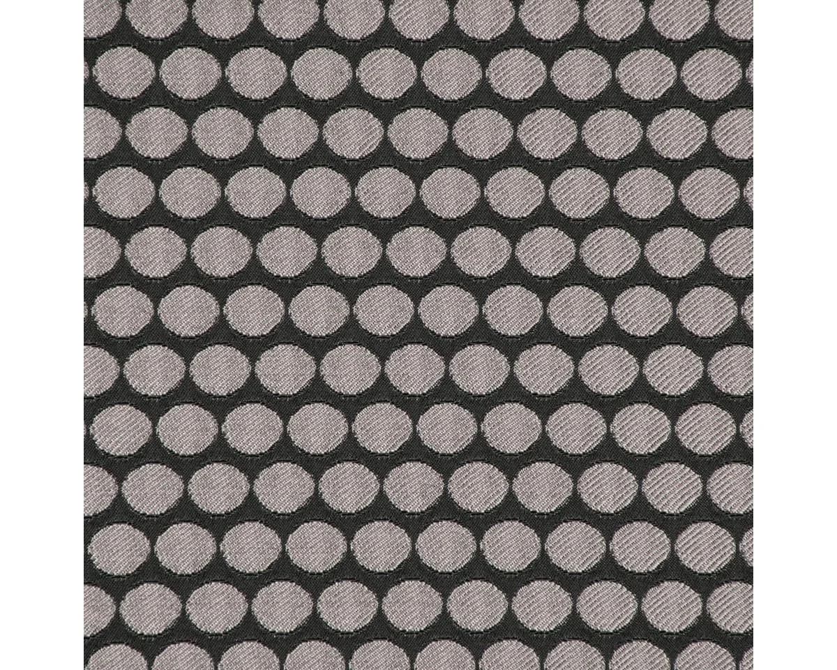 SCHÖNER LEBEN. Tischläufer Jacquard Punkte schwarz silbergrau