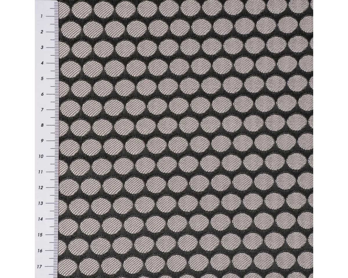SCHÖNER LEBEN. Tischläufer Jacquard Punkte schwarz silbergrau - Bild 3
