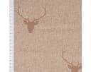 SCHÖNER LEBEN. Vorhang Jacquard Hirschkopf beige braun blickdicht Ösen Bild 5