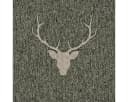 SCHÖNER LEBEN. Tischläufer Jacquard Hirschkopf Geweih Grün Beige Bild 4