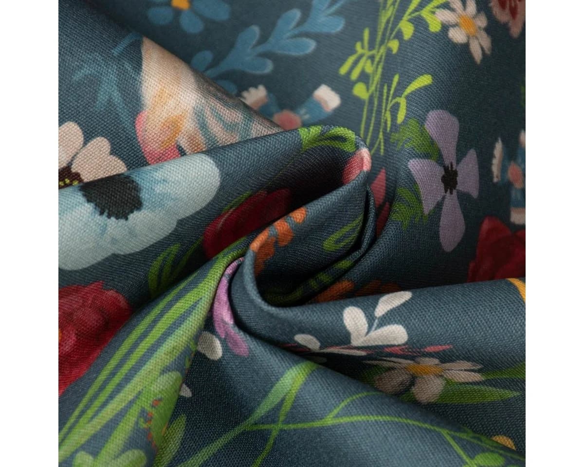 SCHÖNER LEBEN. Tischdecke Blumen Vögel Blau Abwaschbar - Bild 4