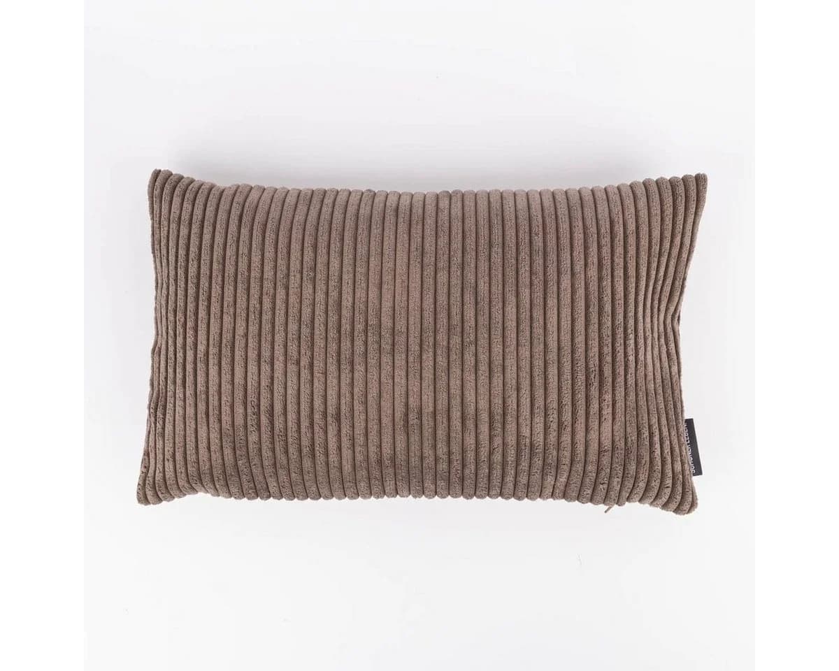 SCHÖNER LEBEN. Dekokissen Kissenhülle Breitcord Baby Rib braun