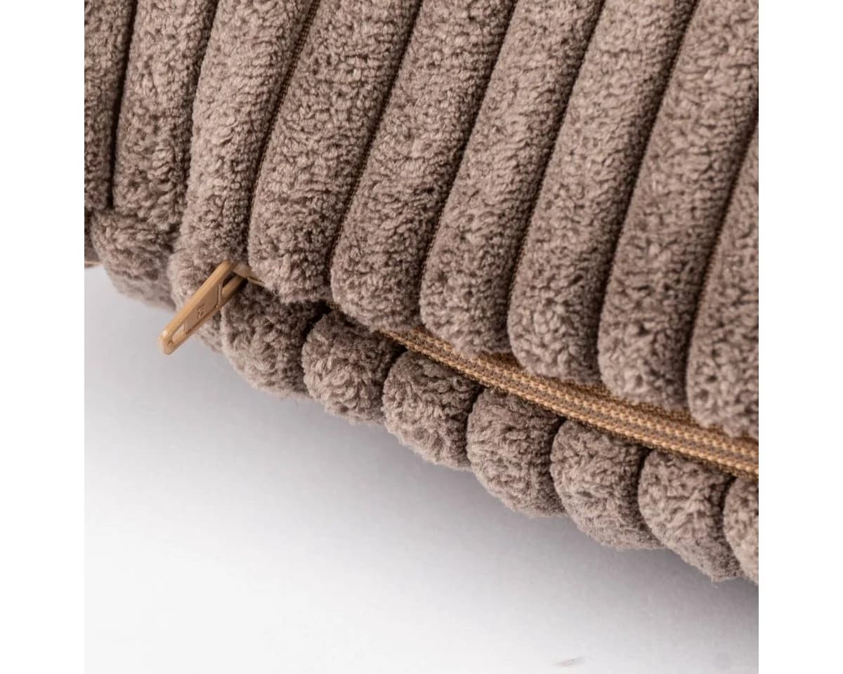 SCHÖNER LEBEN. Dekokissen Kissenhülle Breitcord Baby Rib braun - Bild 4