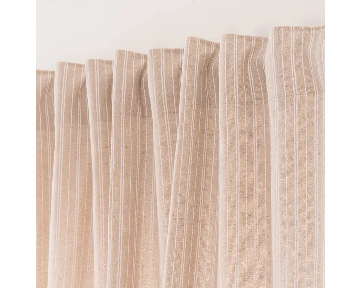 SCHÖNER LEBEN. Vorhang Basic Stripe Streifen Natur Weiß - Bild 2
