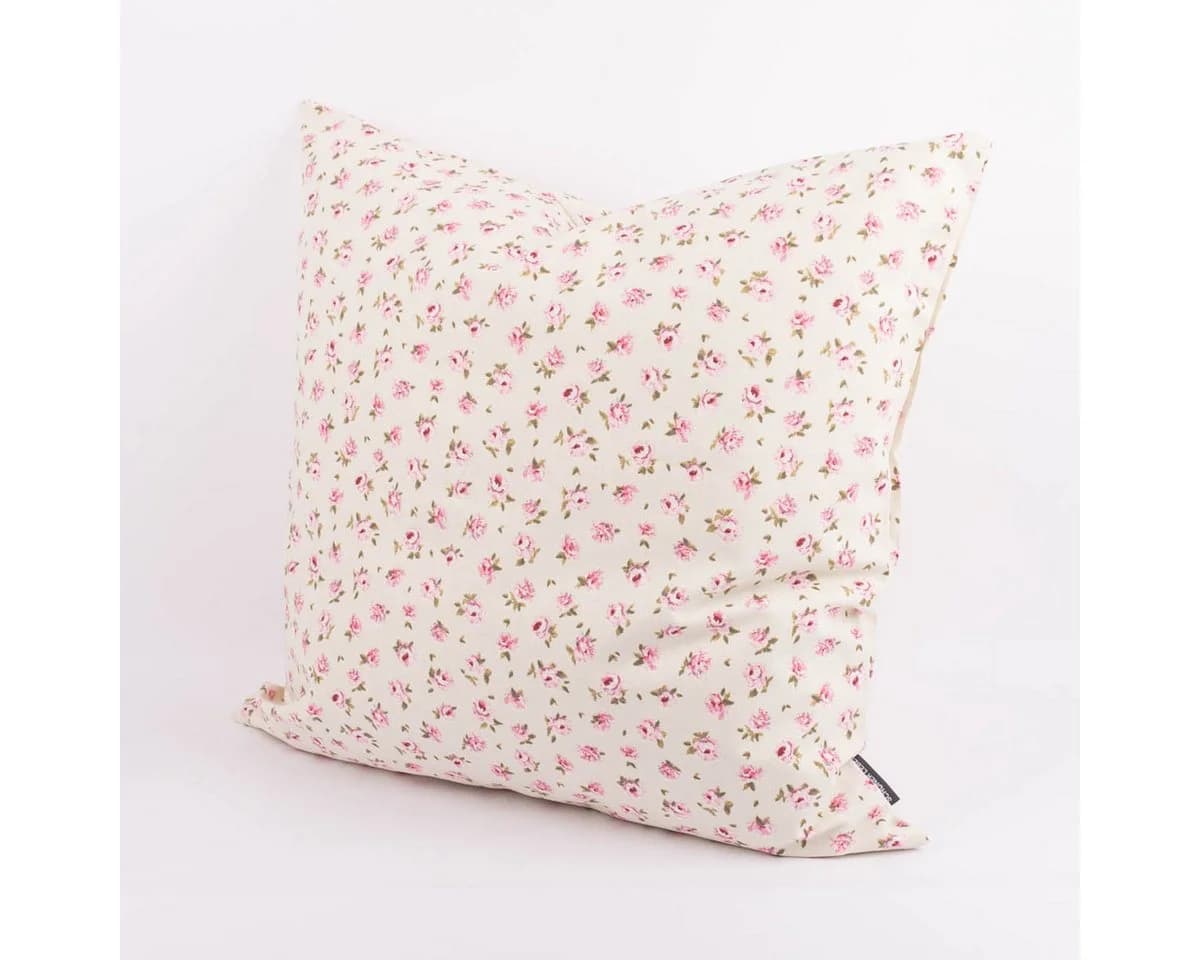 SCHÖNER LEBEN. Dekokissen Kissenhülle Classic Little Rose Ecru Rosa - Bild 2