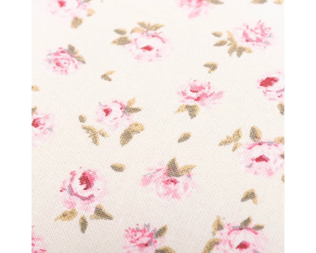 SCHÖNER LEBEN. Dekokissen Kissenhülle Classic Little Rose Ecru Rosa - Bild 3