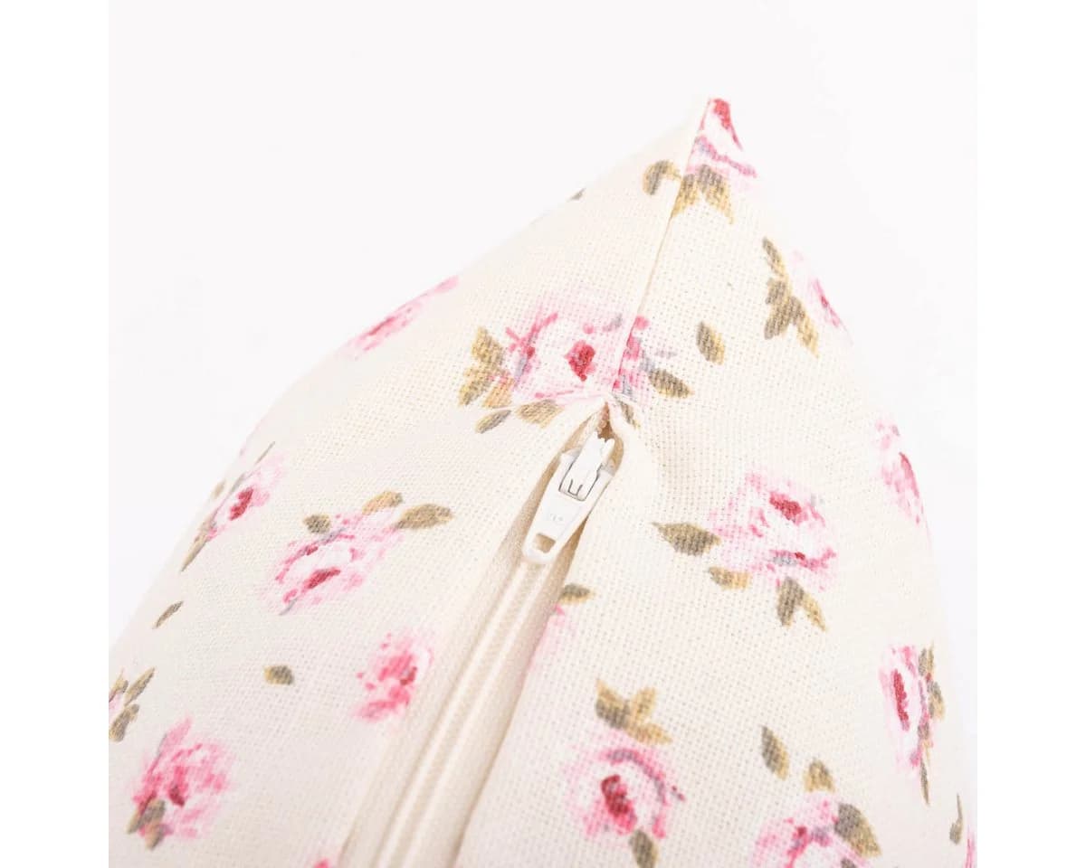SCHÖNER LEBEN. Dekokissen Kissenhülle Classic Little Rose Ecru Rosa - Bild 5