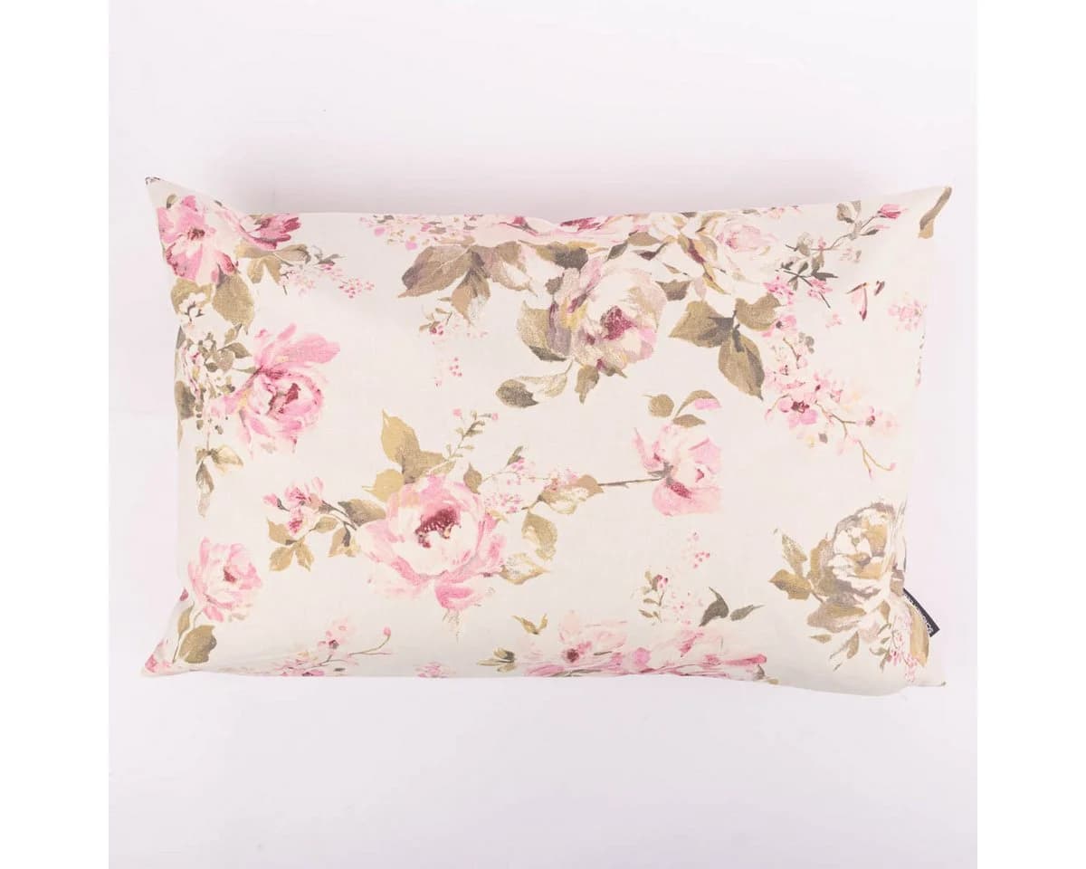 SCHÖNER LEBEN. Dekokissen Kissenhülle Classic Painted Rose ecru rosa - Bild 3