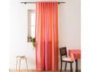 SCHÖNER LEBEN. Vorhang Smok-Schlaufe Streifen orange pink blickdicht Baumwolle Bild 1
