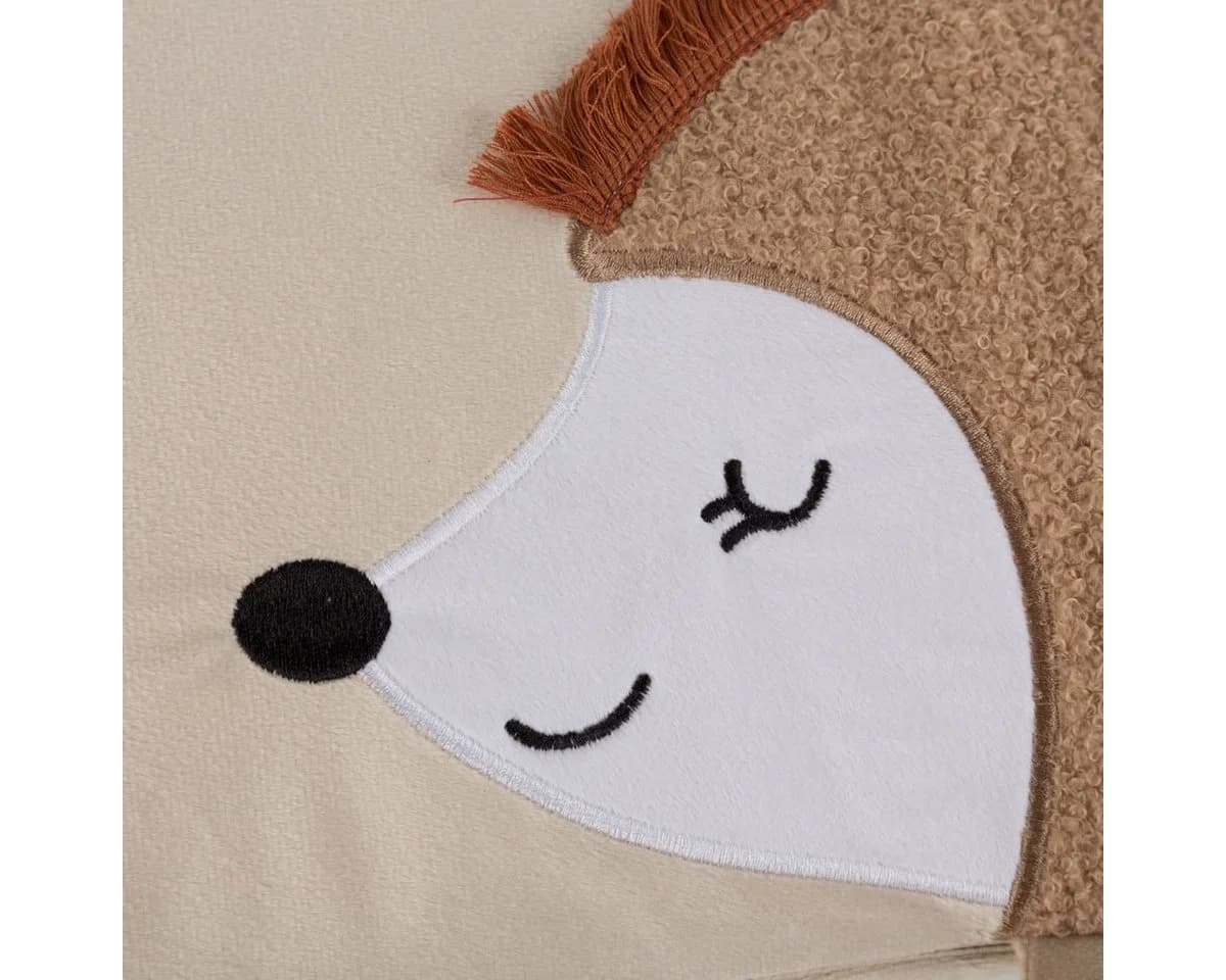SCHÖNER LEBEN. Fellkissen Kuschelkissen Igel beige - Bild 3