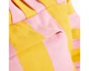 SCHÖNER LEBEN. Dekokissen Summer Stripes mit Rüschenrand gelb rosa Bild 5