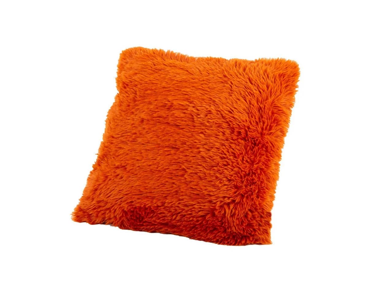 SCHÖNER LEBEN. Kuschelkissen Plüsch & Velours Orange 45x45cm - Bild 2