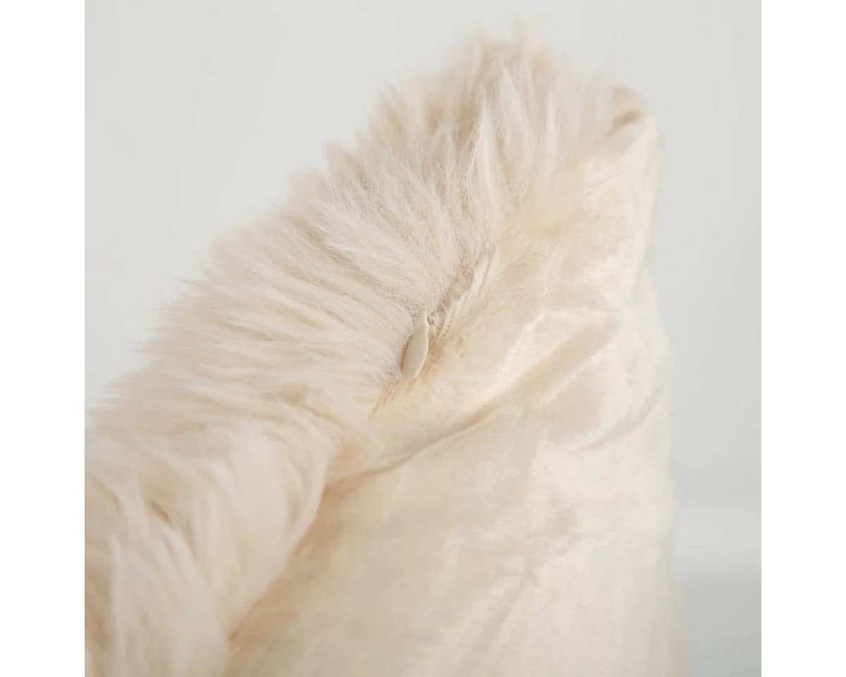 SCHÖNER LEBEN. Kuschelkissen Plüsch & Velours dove white 45x45cm - Bild 5