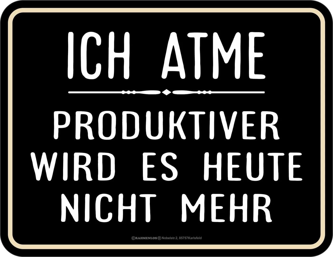 RAHMENLOS® Metallschild Spruch Schwarz - Bild 2