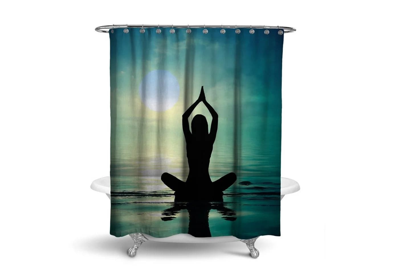 RAHMENLOS® Duschvorhang Motiv Relax Yoga 180x200cm - Bild 2