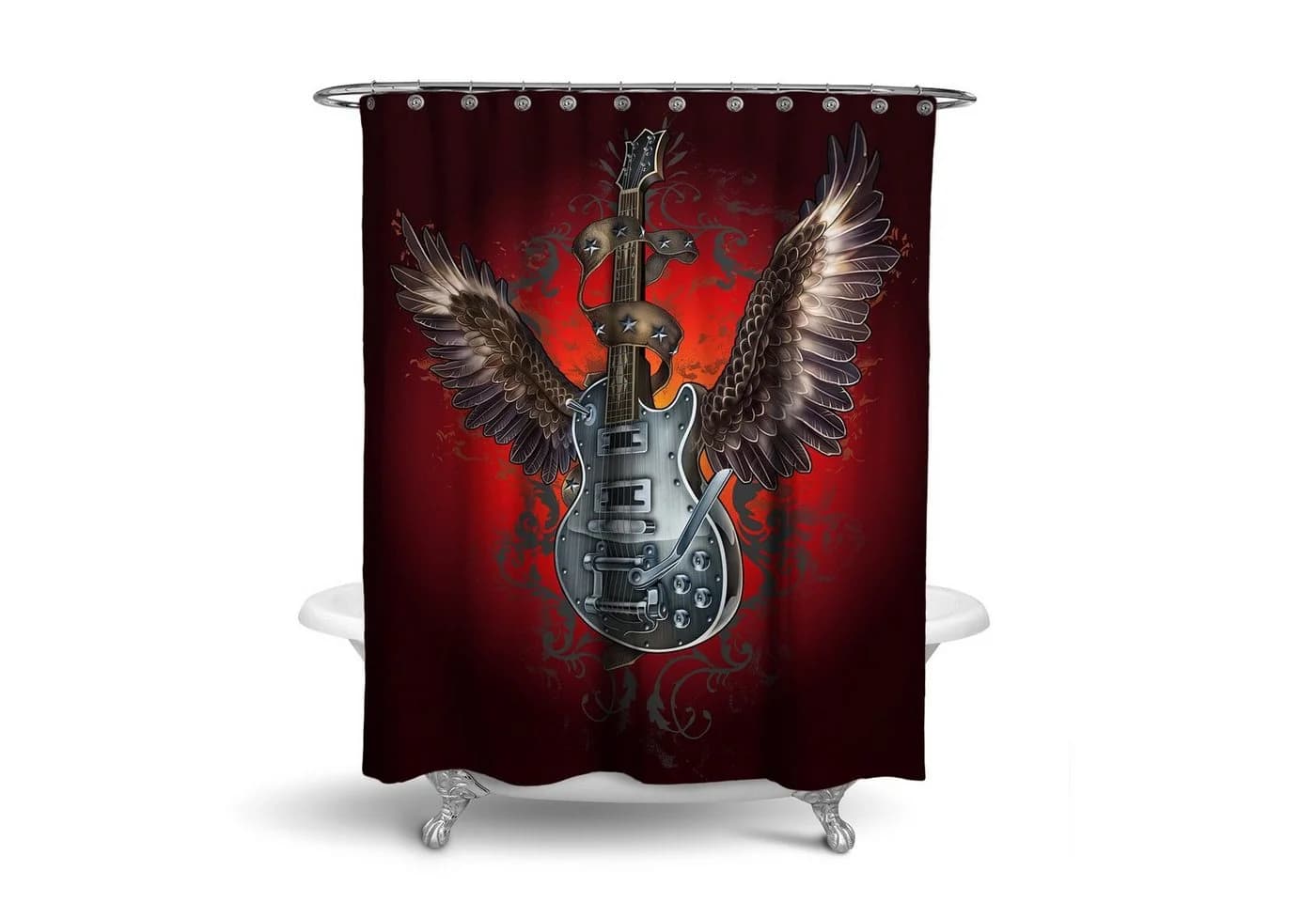 RAHMENLOS® Duschvorhang Gitarre 180x200cm - Bild 2