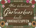 RAHMENLOS® Metallschild Deko für Gärtner Aluminium Bunt Bild 2