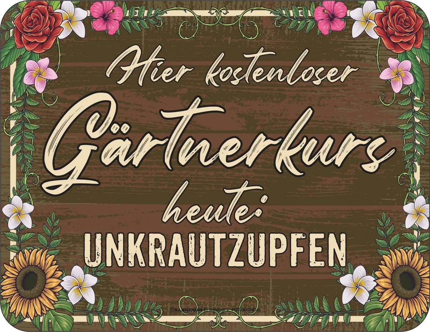 RAHMENLOS® Metallschild Deko für Gärtner Aluminium Bunt - Bild 2
