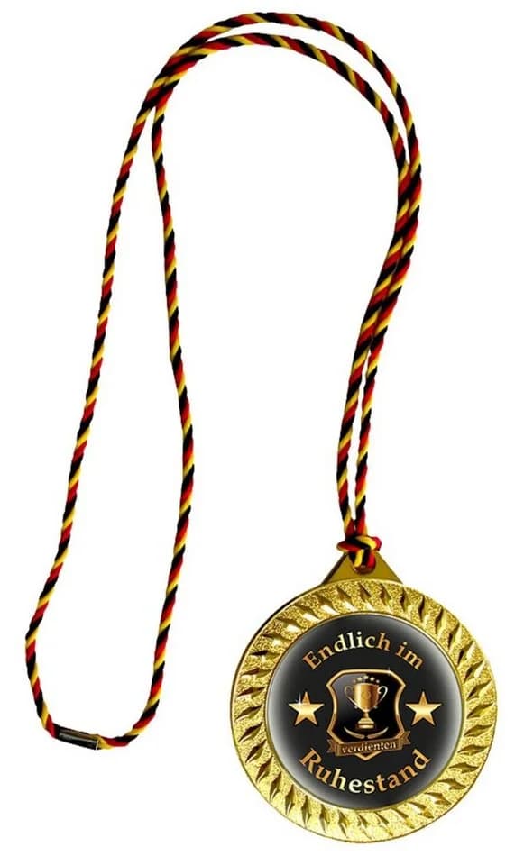 RAHMENLOS® Metallschild Medaille, Orden, Ruhestand Geschenk mit Geschenkbox und Kordel - Bild 3
