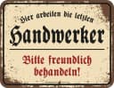 RAHMENLOS® Metallschild "Die letzten Handwerker" Deko Blechschild Bild 2