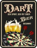RAHMENLOS® Metallschild Dart und Bier Deko Aluminium Bild 2