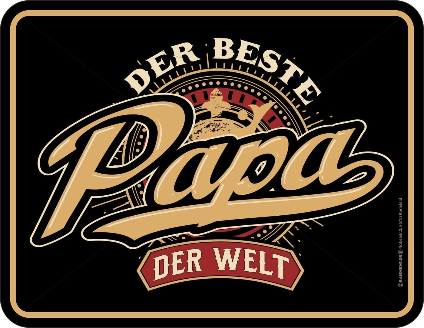 RAHMENLOS® Blechschild Geschenk für Papa 17x22 cm Aluminium - Bild 2