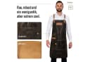 BLACK FOREST FOX Grillschürze BUTCHER Leder Schürze Antik Schwarz Bild 5