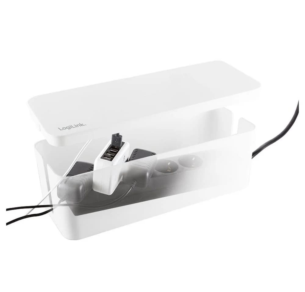 LogiLink Kabelbox Set 3 Größen Weiß Kunststoff