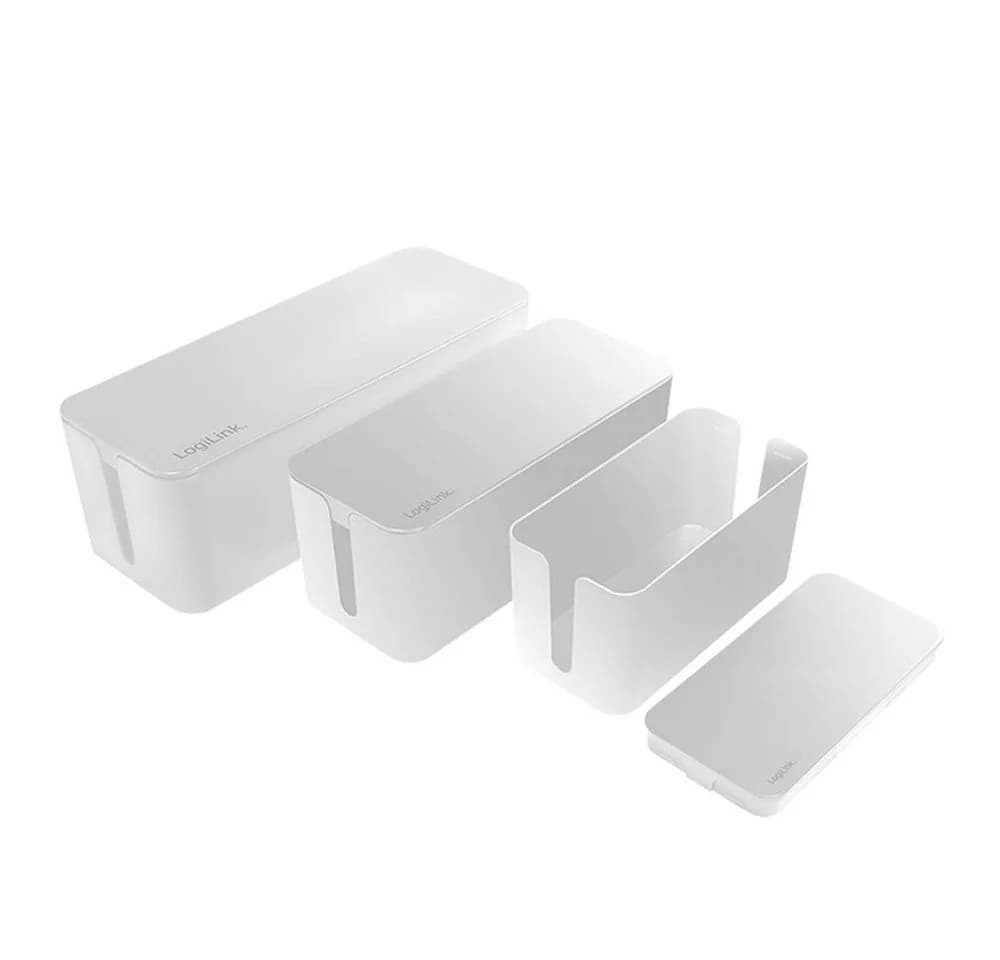 LogiLink Kabelbox Set 3 Größen Weiß Kunststoff - Bild 2