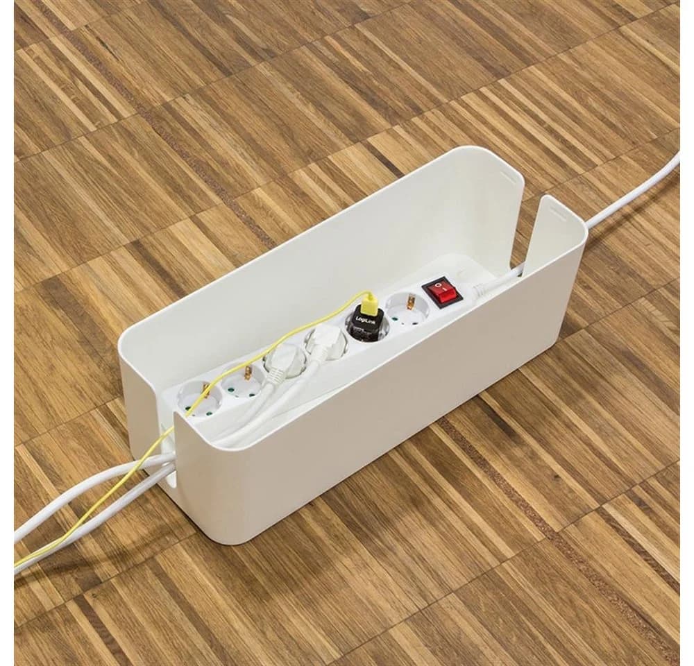 LogiLink Kabelbox Set 3 Größen Weiß Kunststoff - Bild 3
