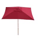 MCW Sonnenschirm Lissabon Bordeaux 2x3m Polyester Holz Bild 2