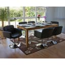 MCW 6er-Set Esszimmerstuhl Houston Schwarz Kunstleder Chrom Drehstuhl Bild 1